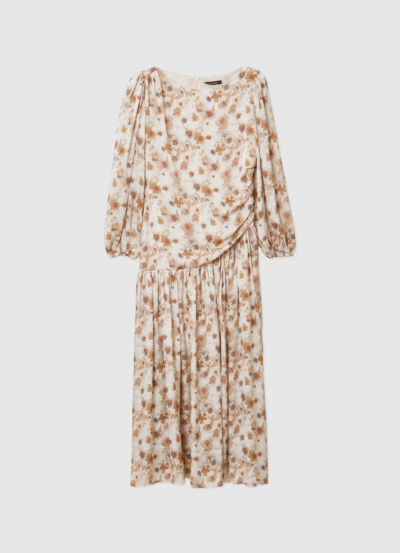 Abito arabia similsatin con stampa fiori - Image 6