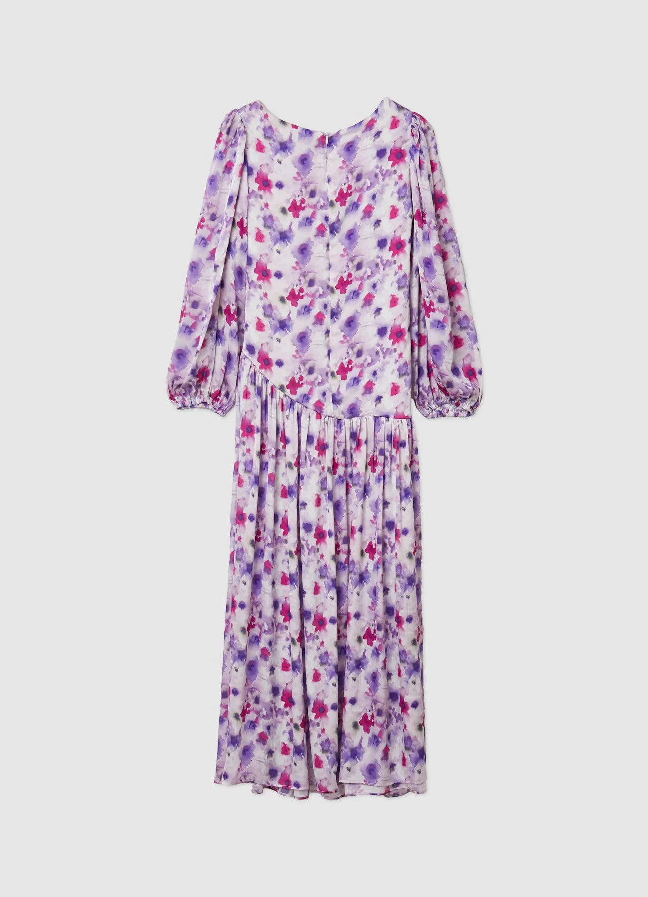 Abito arabia similsatin con stampa fiori - Image 4