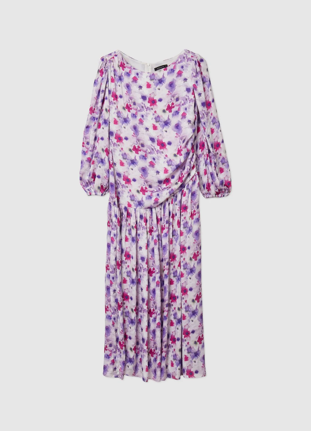 Abito arabia similsatin con stampa fiori - Image 6