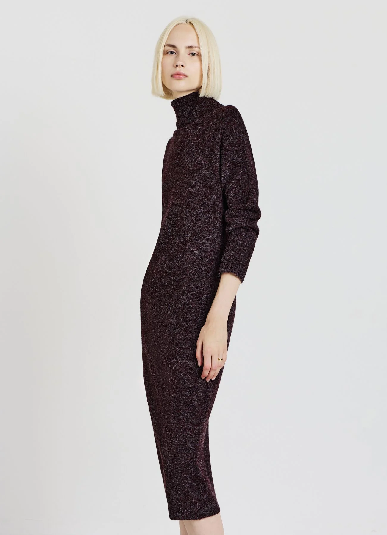 Abito dolcevita lungo in maglia - Image 7