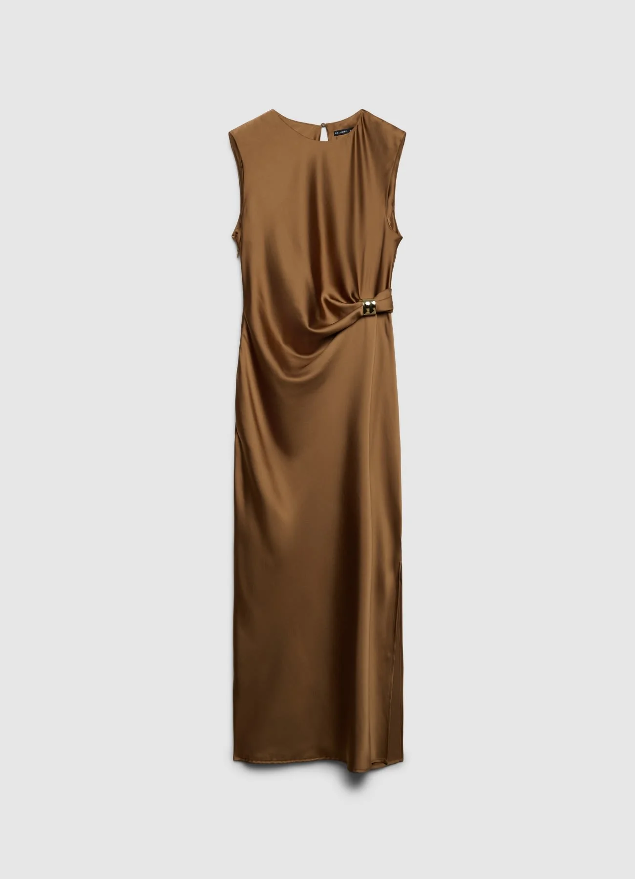 Abito simil satin con anello - Image 6