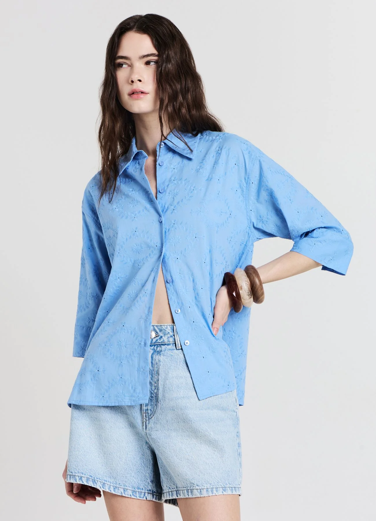 Bermuda vita alta denim - Image 3