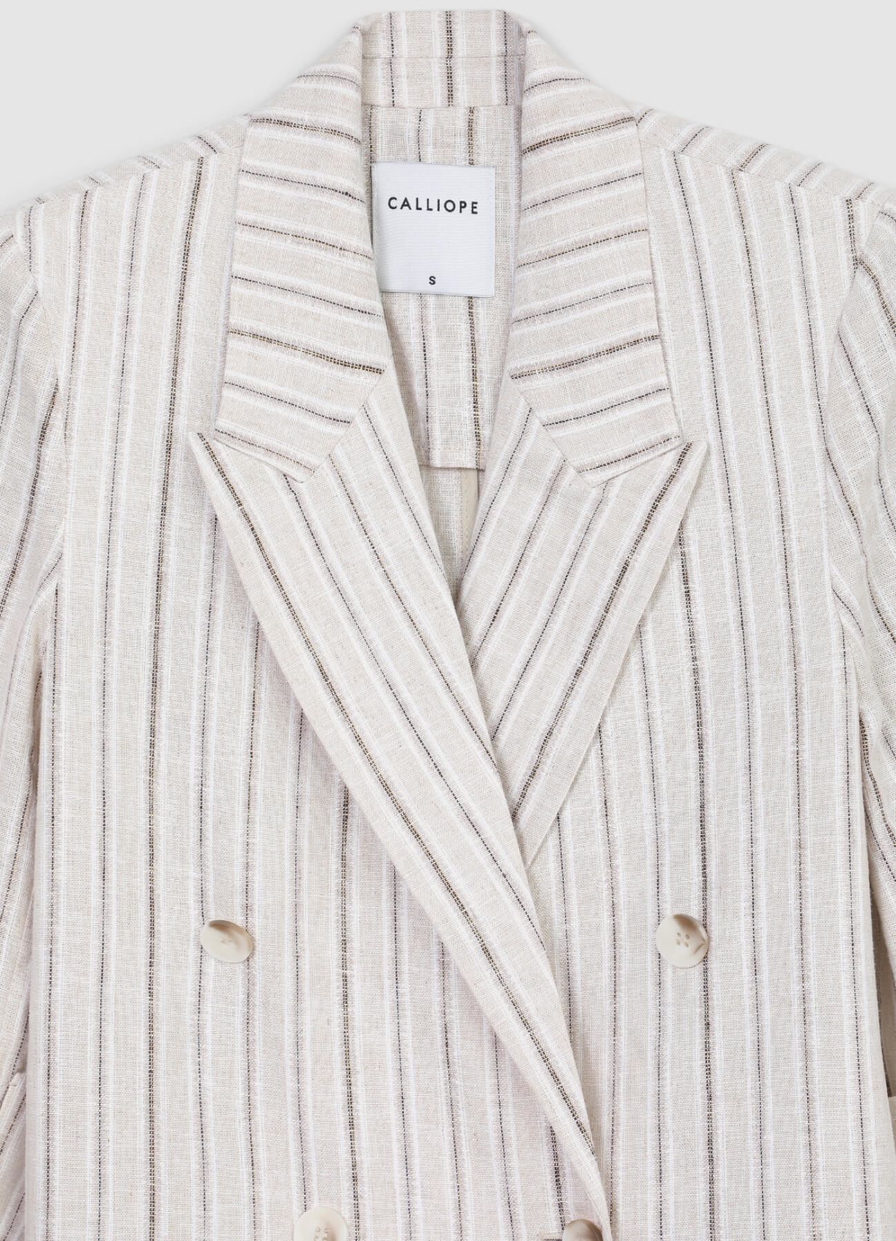 Blazer gessato misto lino - Image 6