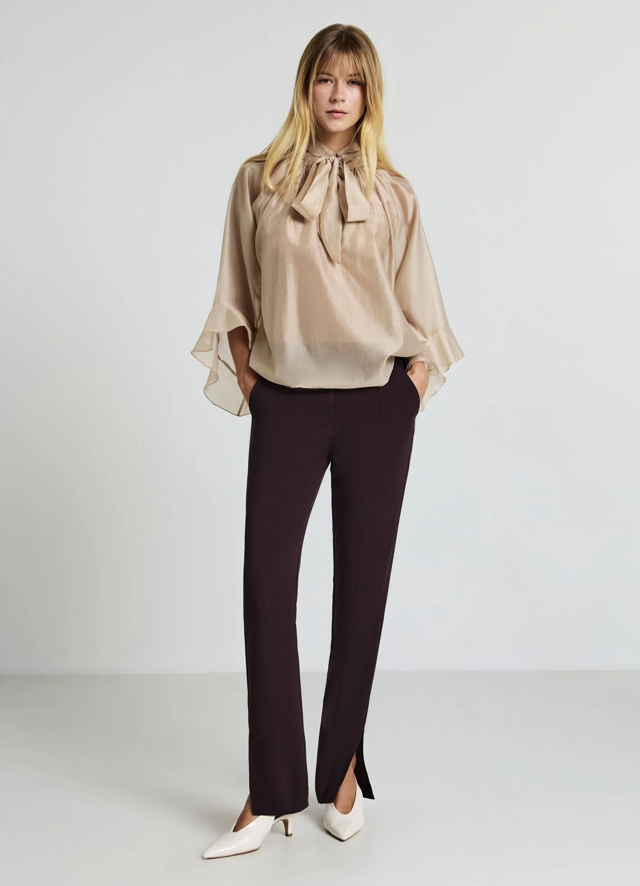 Blusa ampia con rouches - Image 2