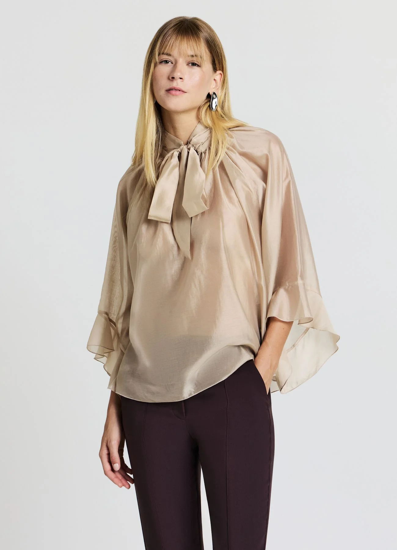 Blusa ampia con rouches - Image 7