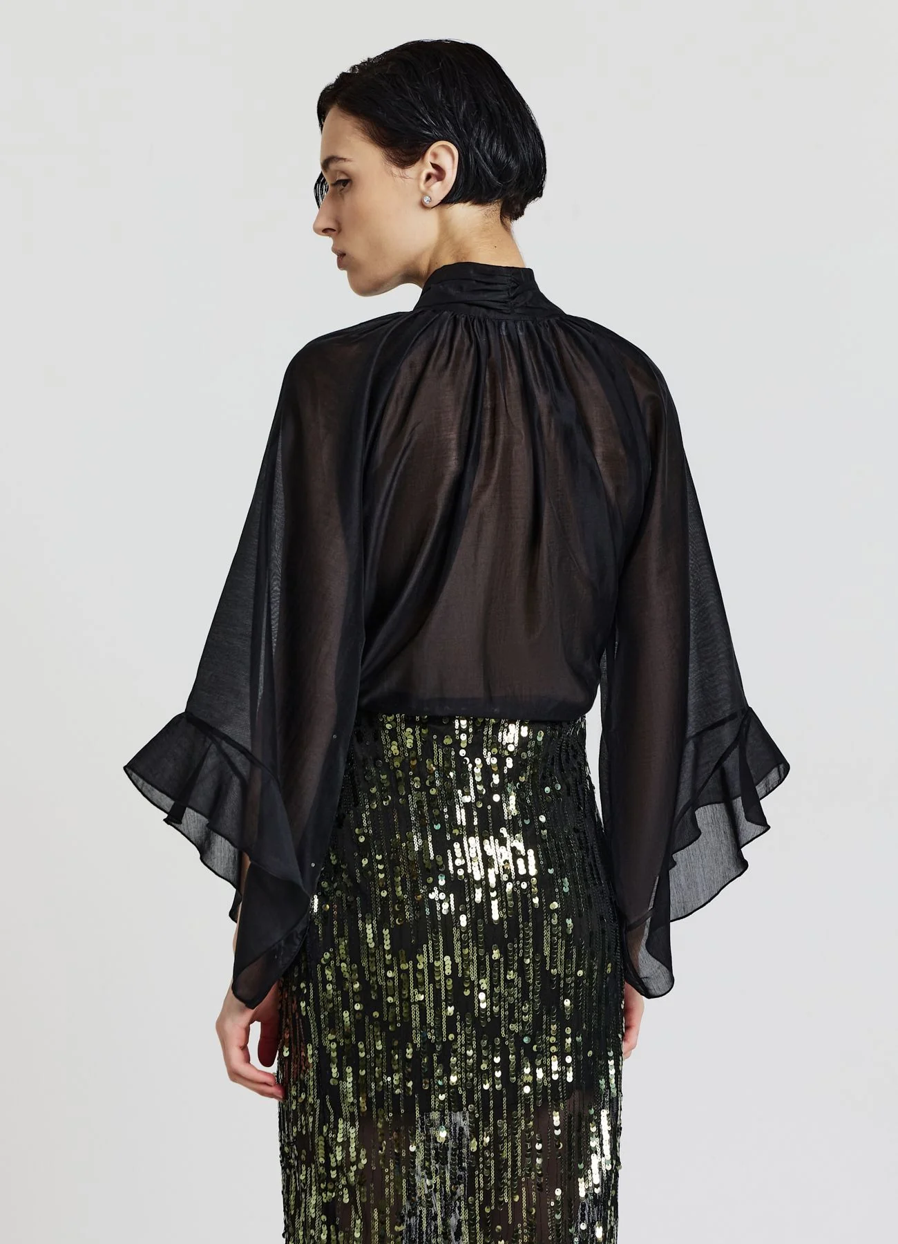 Blusa ampia con rouches - Image 3