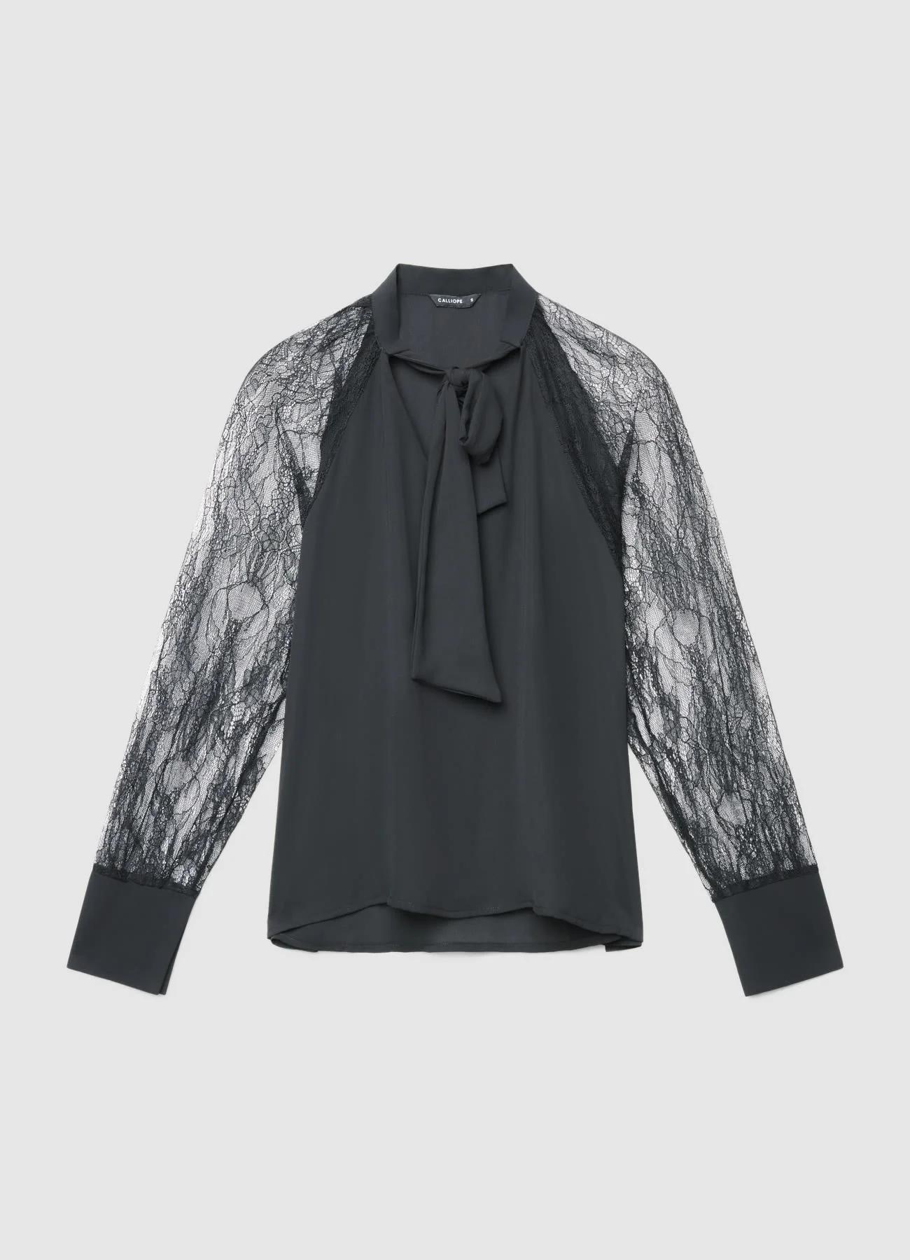 Blusa con fiocco e maniche in pizzo - Image 5