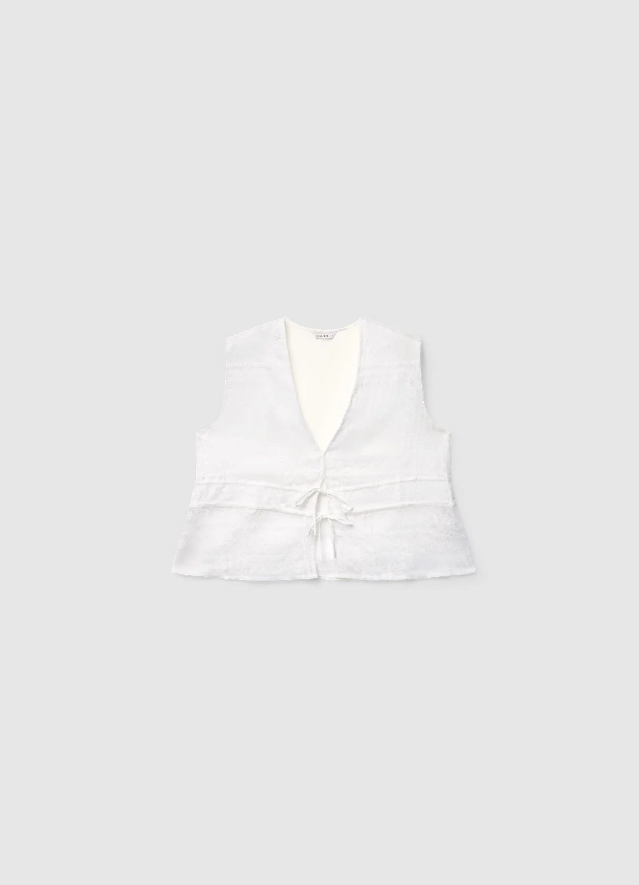 Blusa con laccetti e ricamo sangallo - Image 5
