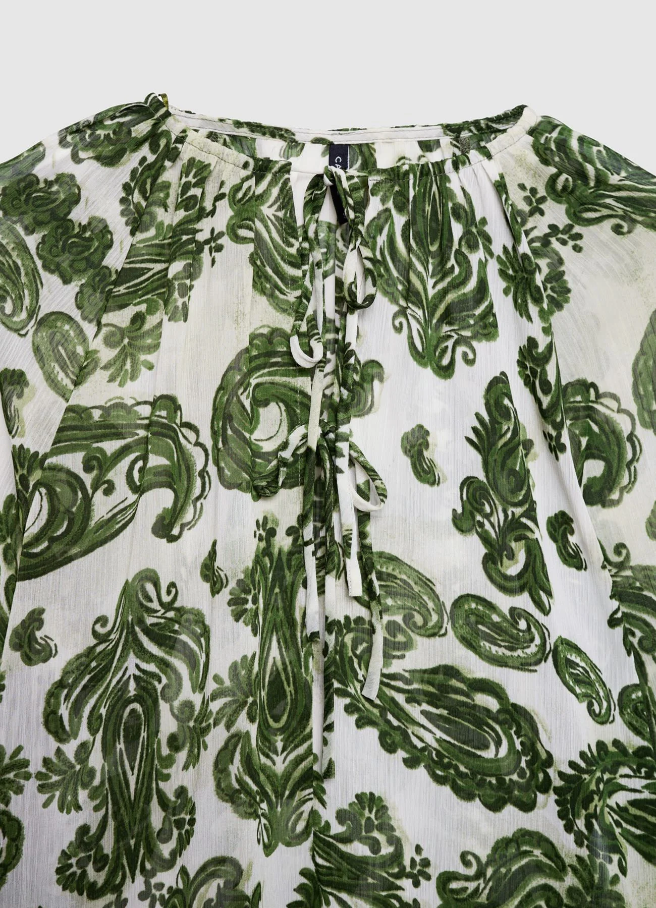 Blusa con laccetti e stampa paisley - Image 6