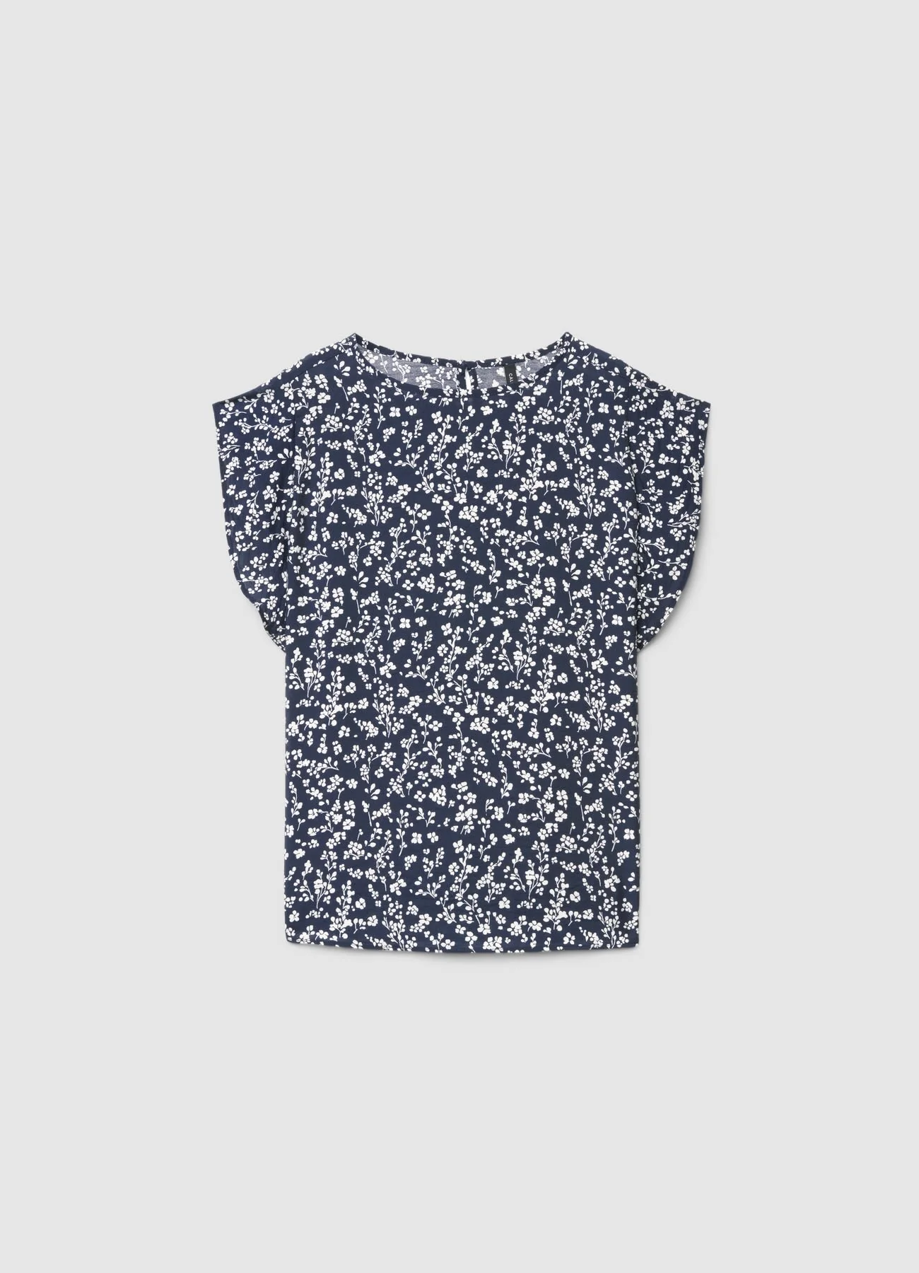 Blusa con maniche a rouche e stampa floreale - Image 4
