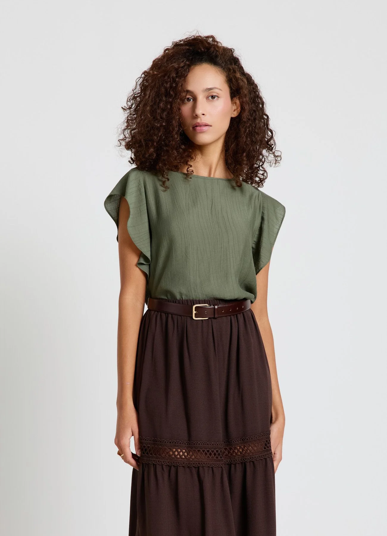 Blusa con maniche a volant - Image 2