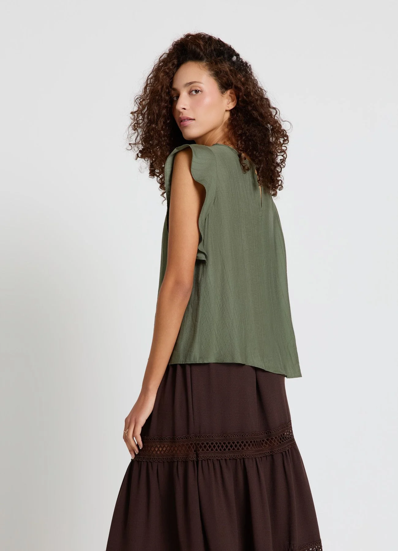 Blusa con maniche a volant - Image 3