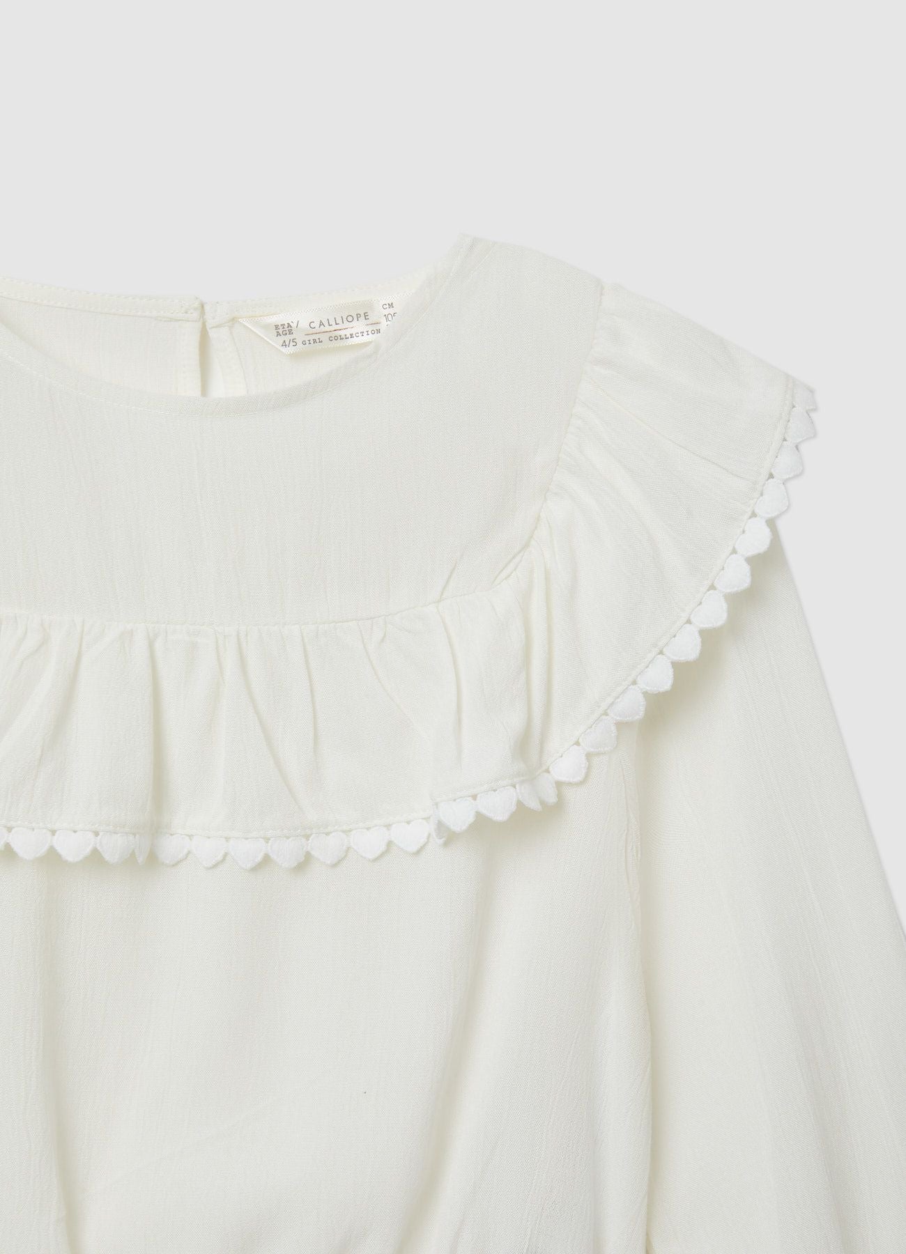Blusa con rouche e bordo a cuori - Image 3