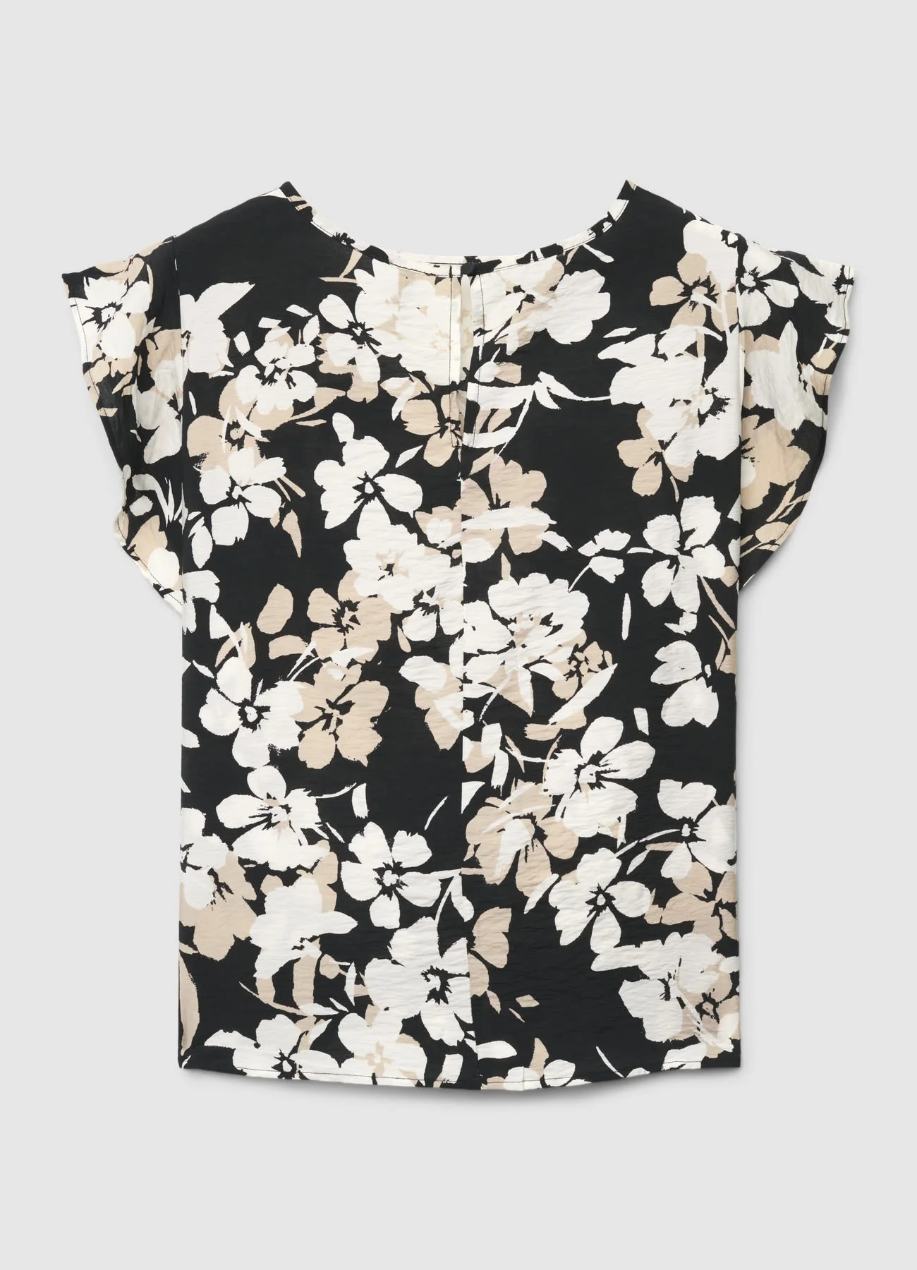 Blusa con stampa floreale e maniche con rouches - Image 7