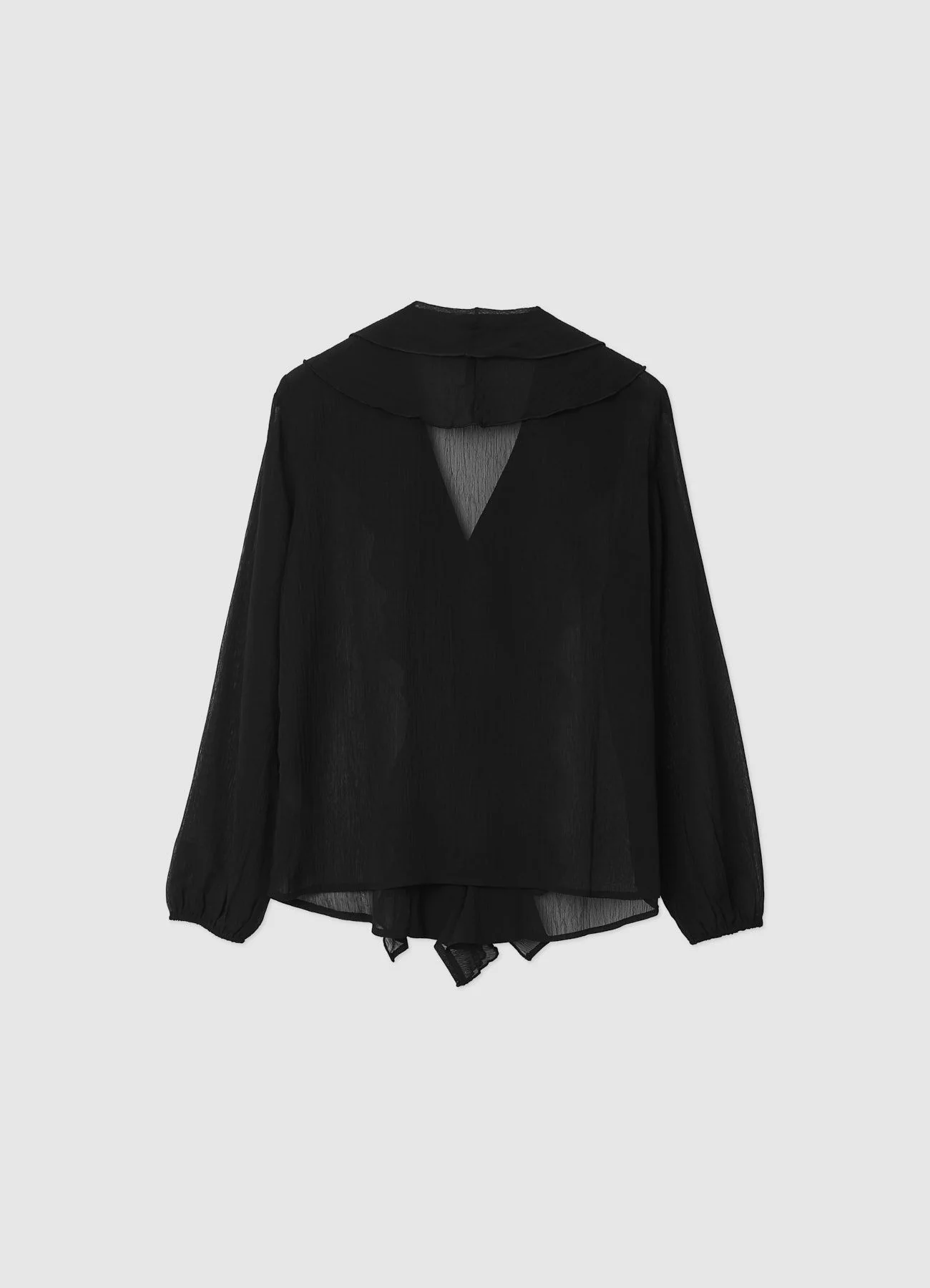 Blusa con volant e scollo a V - Image 6