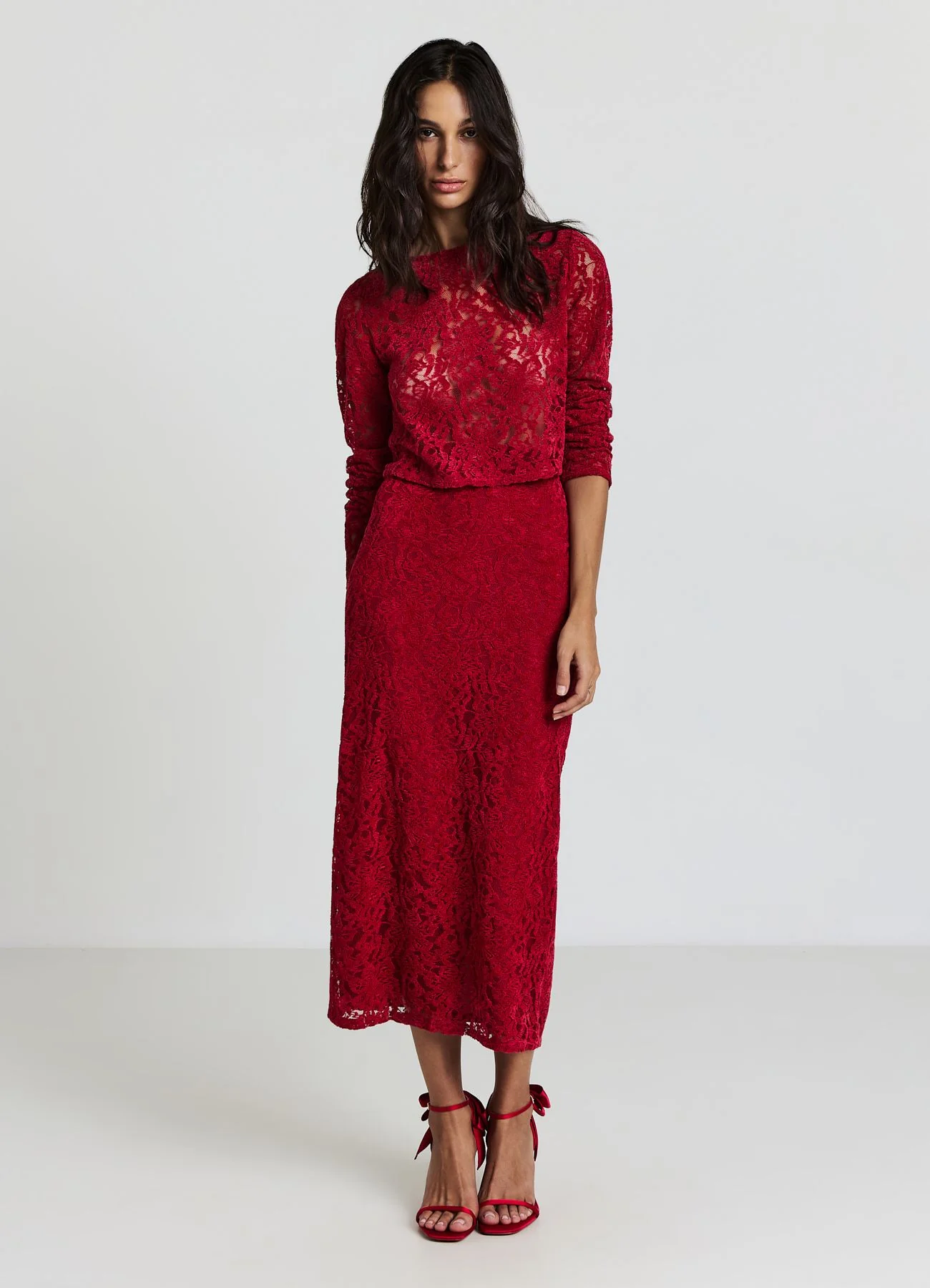 Blusa in pizzo floccato - Image 3
