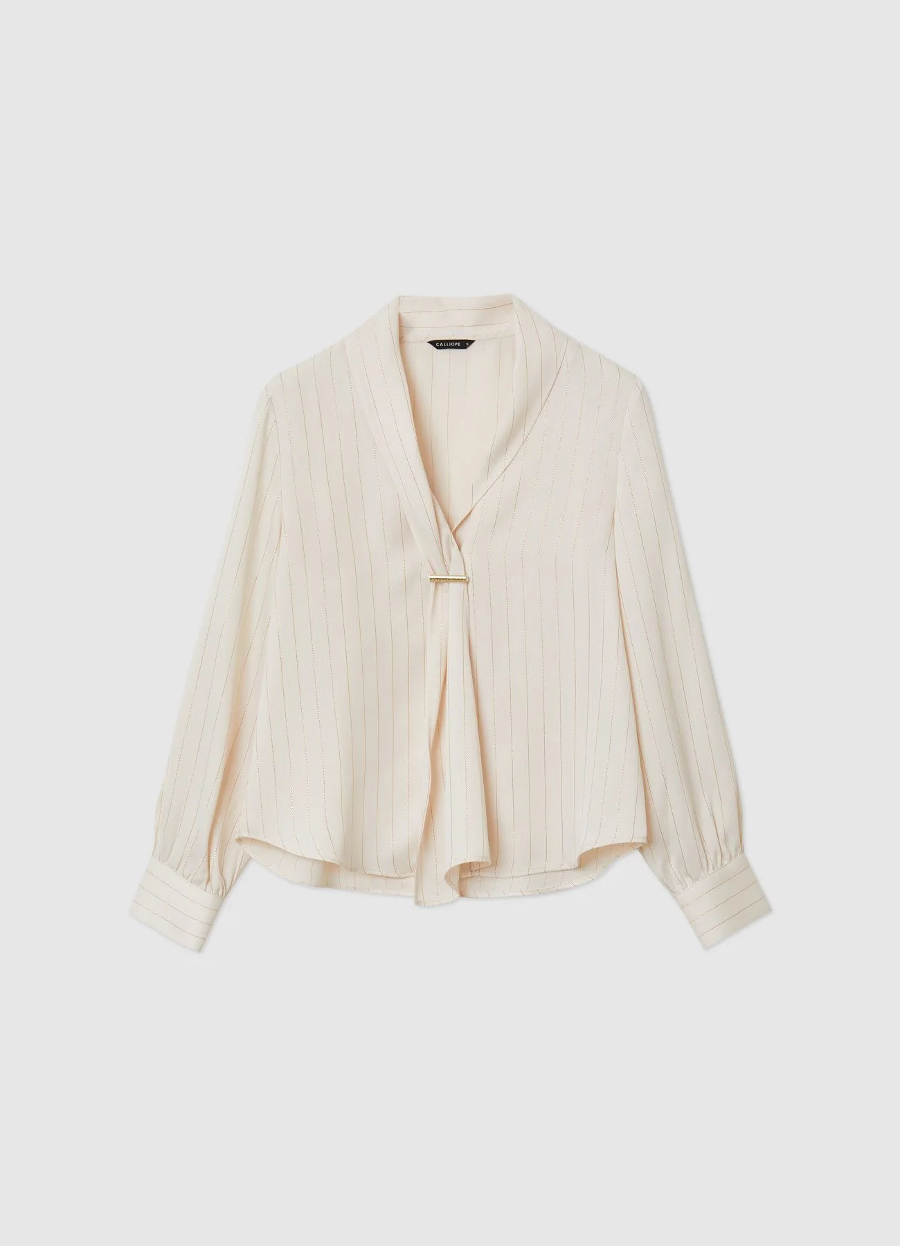 Blusa rever sciallato fermaglio - Image 4