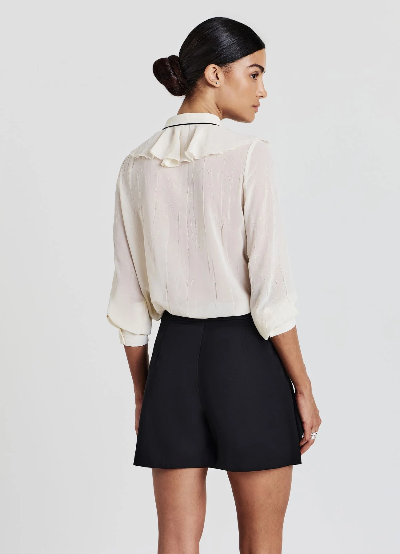 Blusa rouches profili contrasto - Image 2