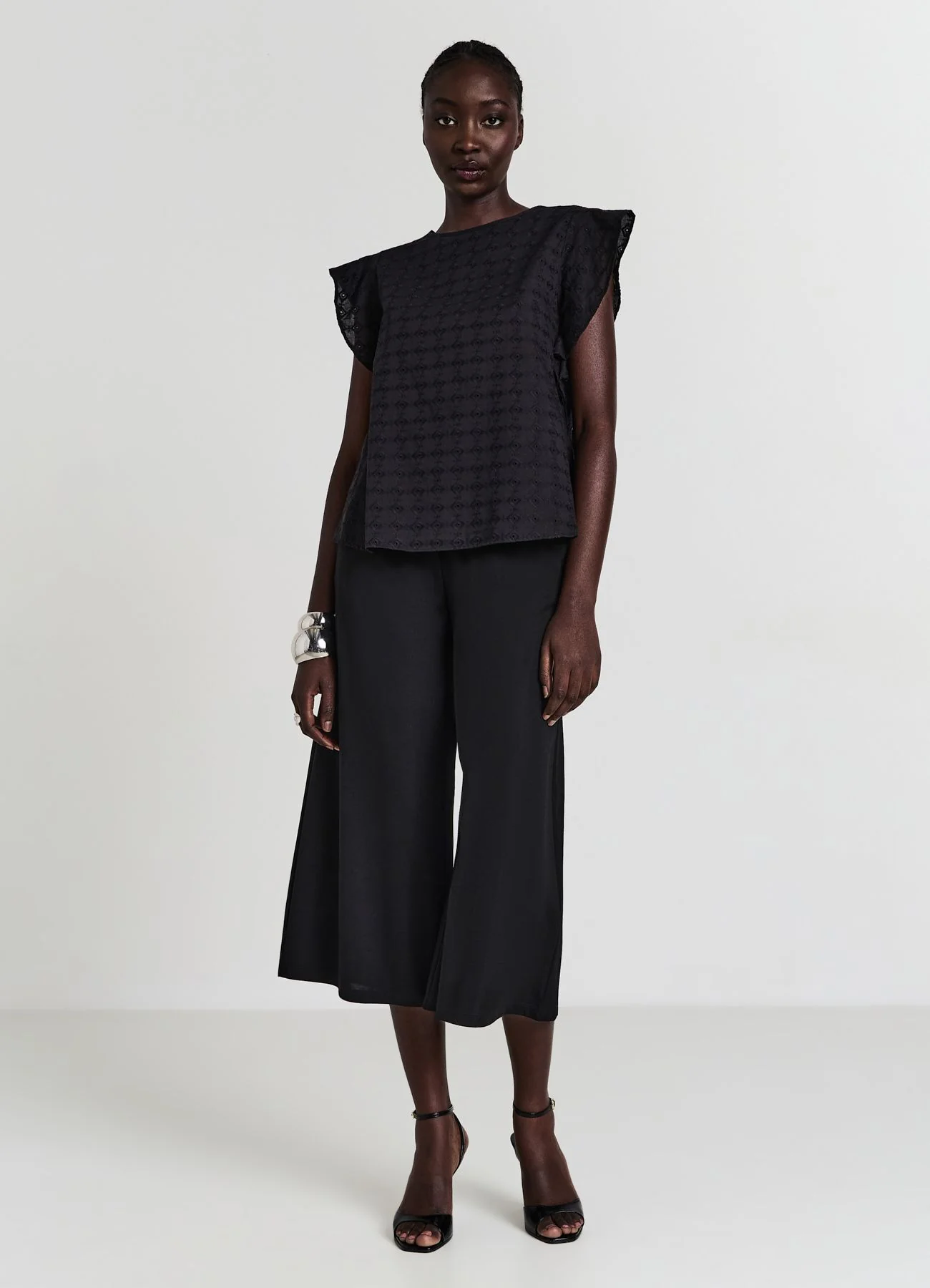 Blusa sangallo con rouches
