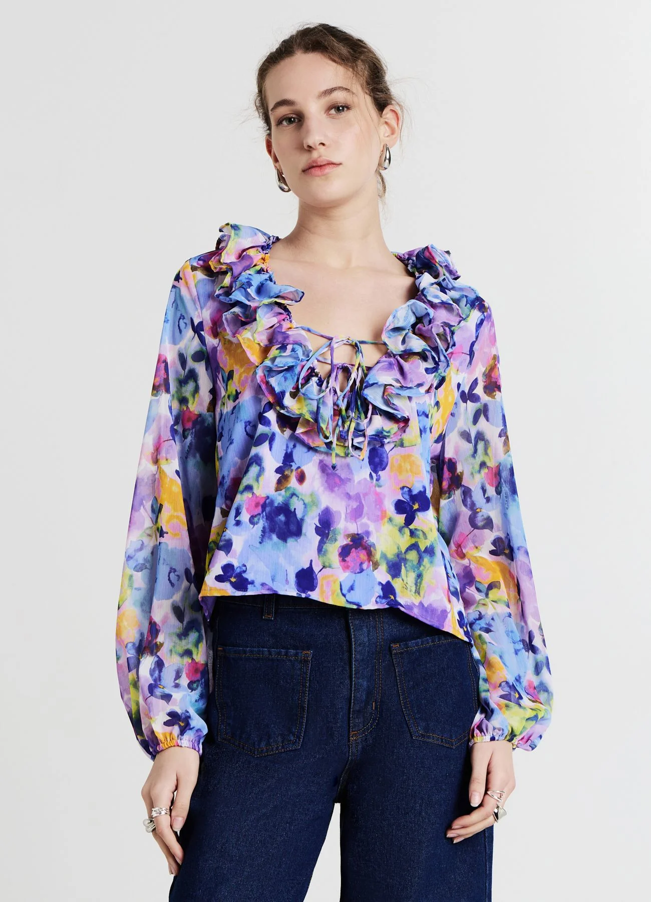 Blusa trasparenze a fiori - Image 2