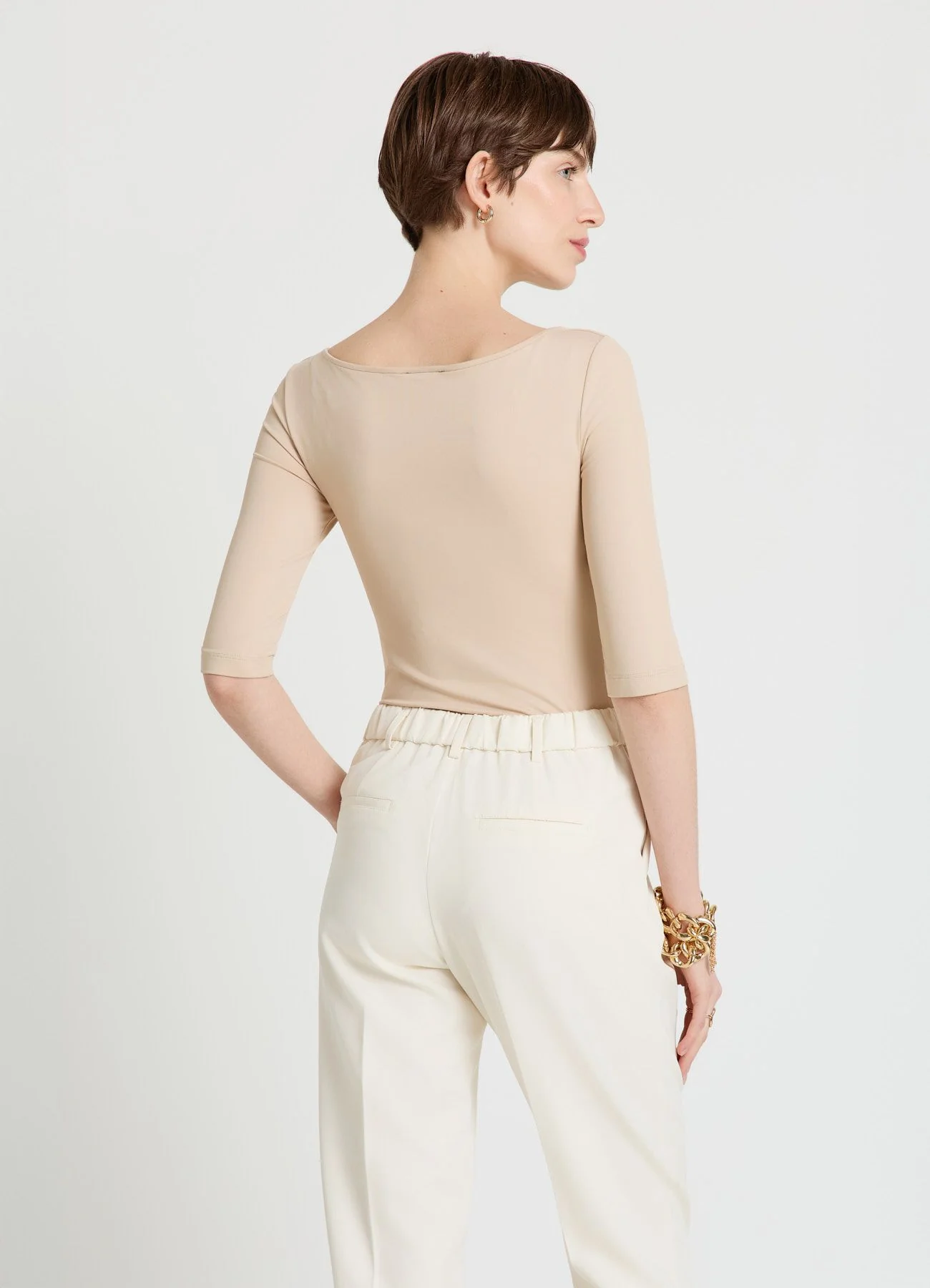 Body con scollo a barchetta - Image 2