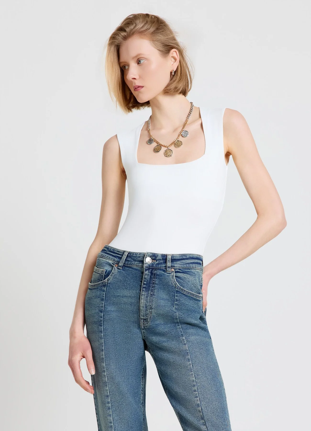 Body con scollo quadrato - Image 2