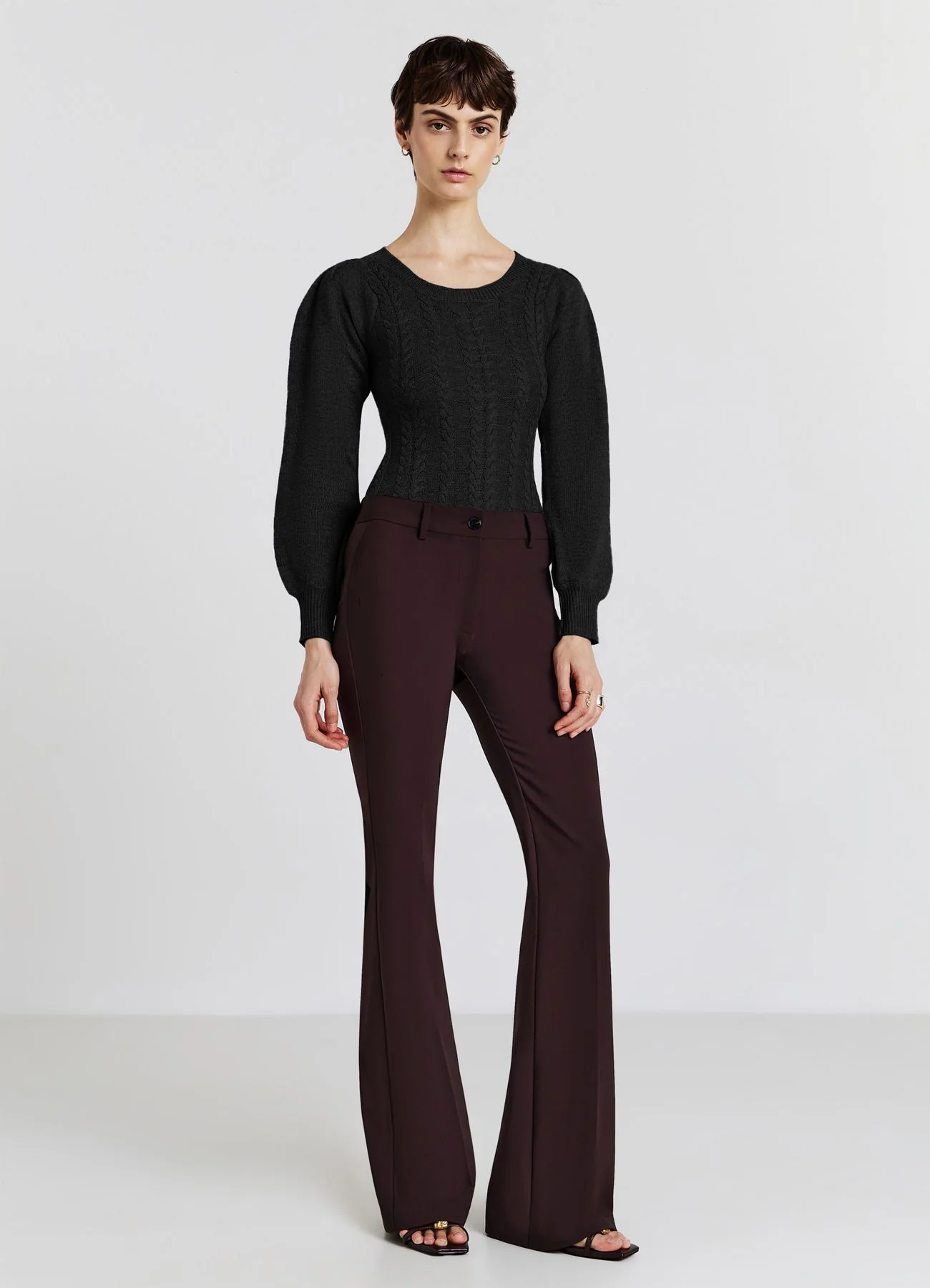 Body in maglia con trecce
