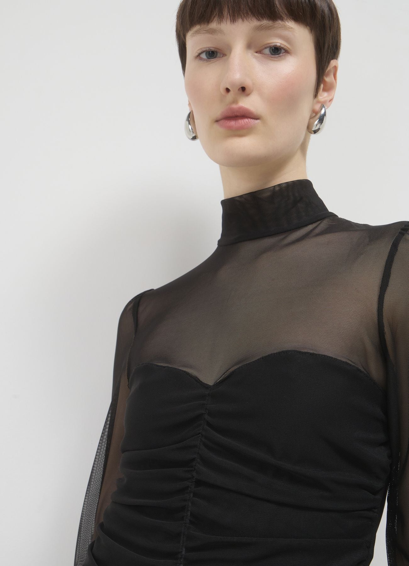 Body in tulle con arricciatura - Image 4