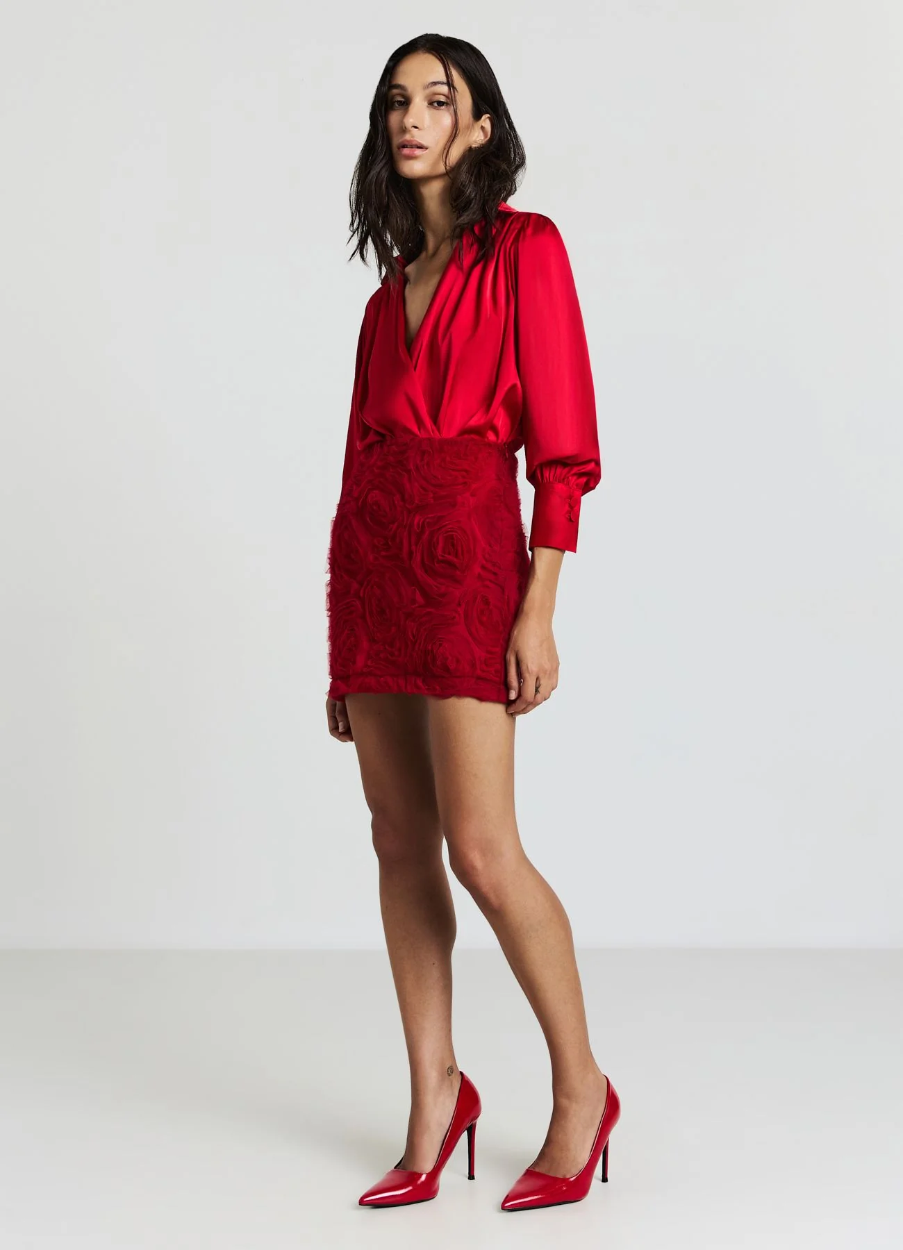Body incrociato in simil satin - Image 2