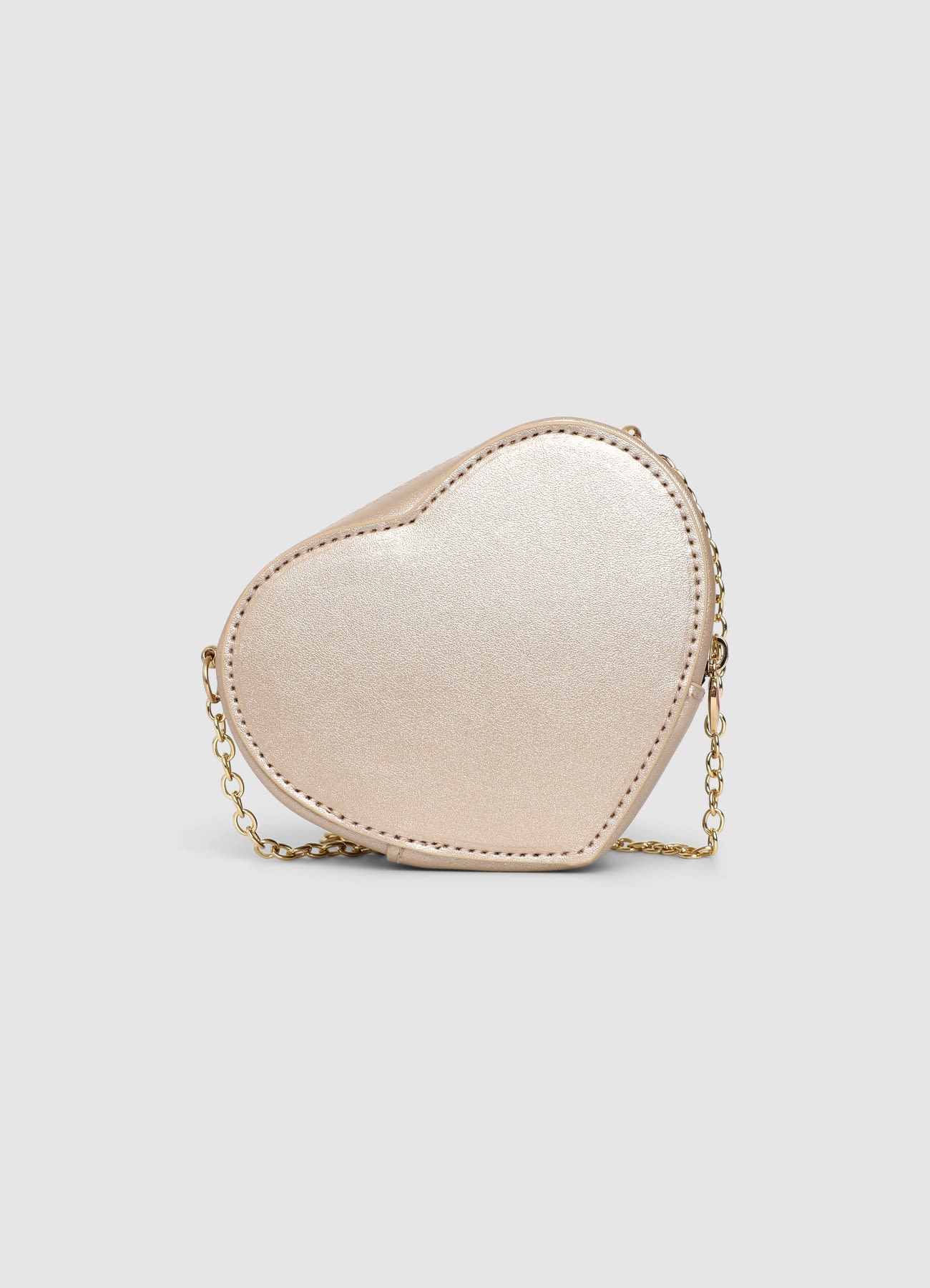 Borsa a cuore con tracolla a catena