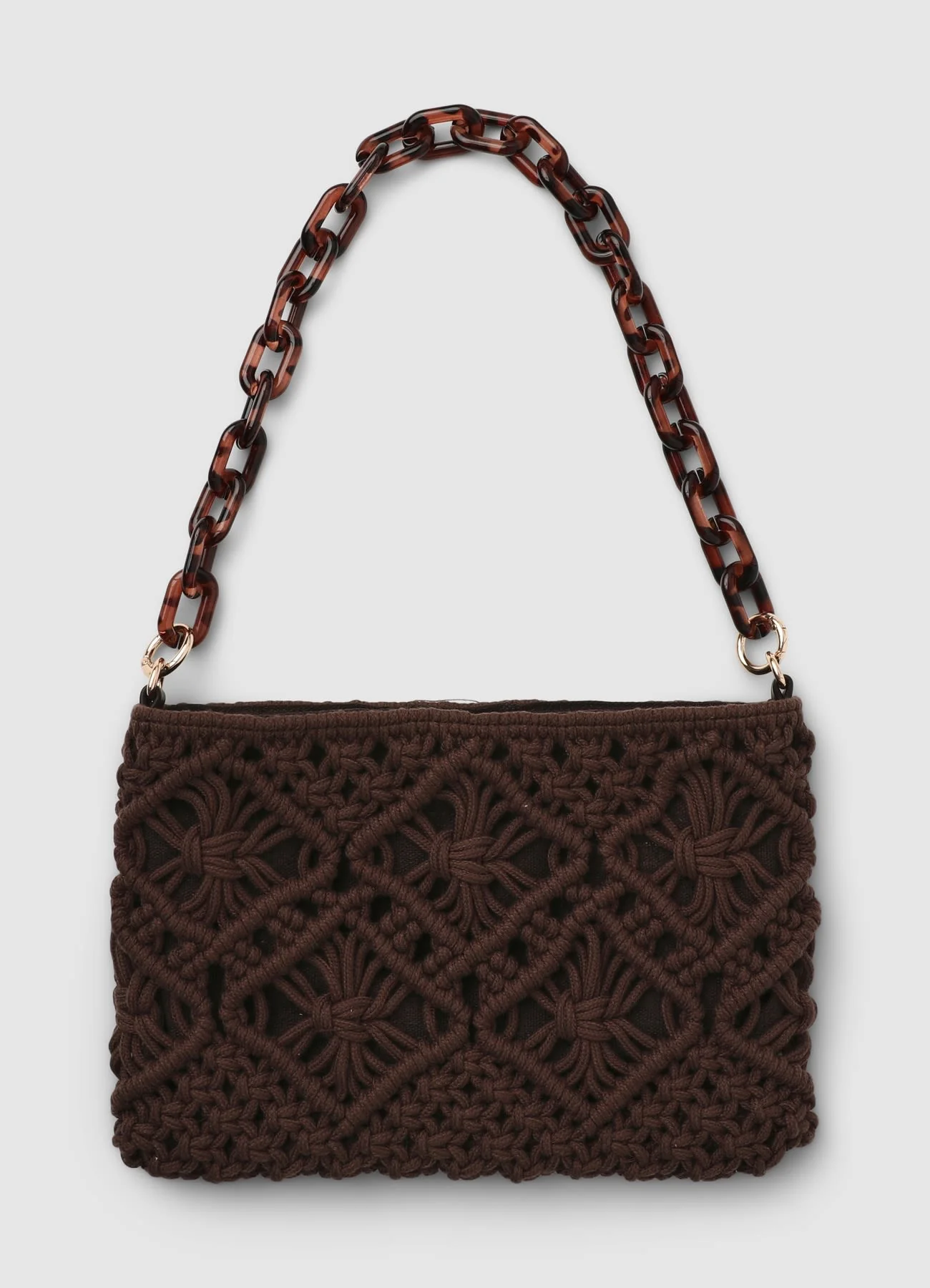 Borsa intrecciata con tracolla a catena - Image 3
