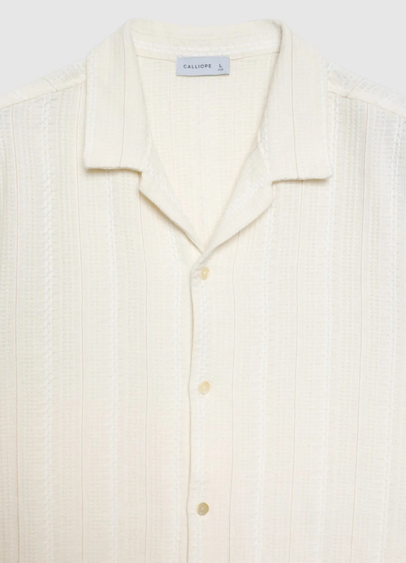 Camicia a maniche corte a righe con colletto a revers - Image 6