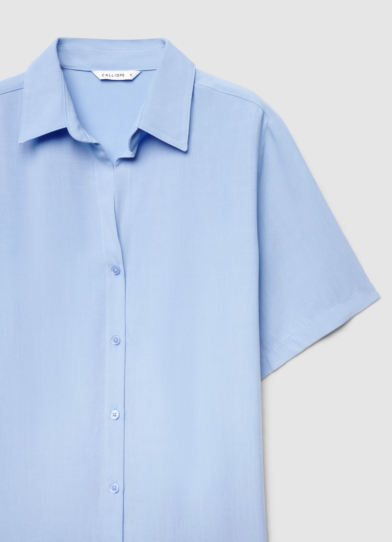Camicia a maniche corte tinta unita - Image 6