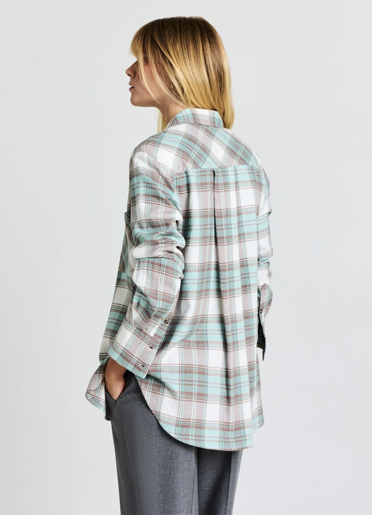Camicia a quadri con tasca