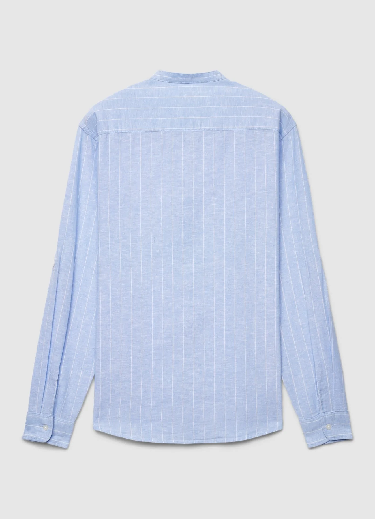 Camicia a righe con colletto alla coreana - Image 6