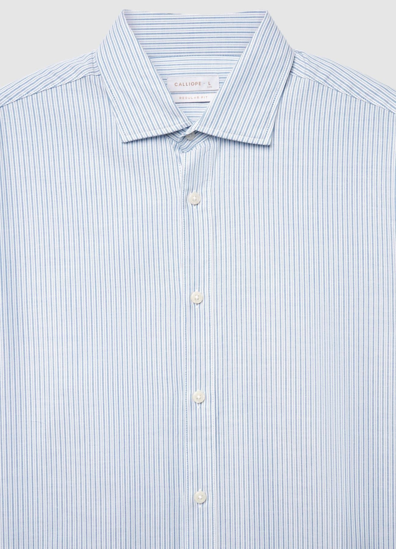 Camicia a righe con colletto classico - Image 4