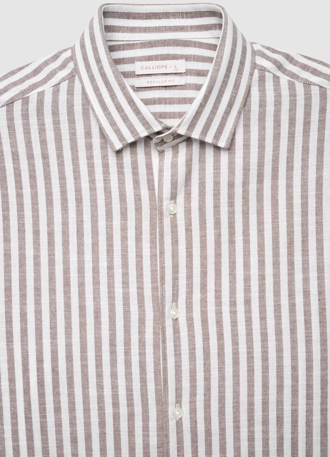 Camicia a righe con colletto classico - Image 5