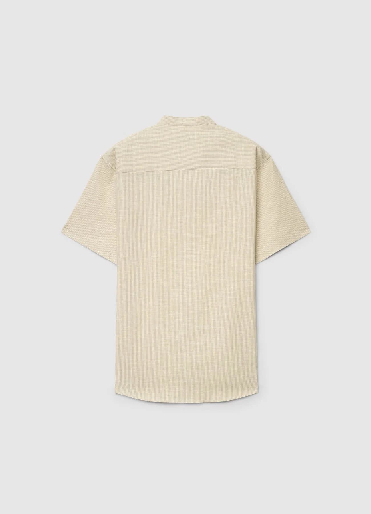 Camicia a righe con colletto coreano - Image 5