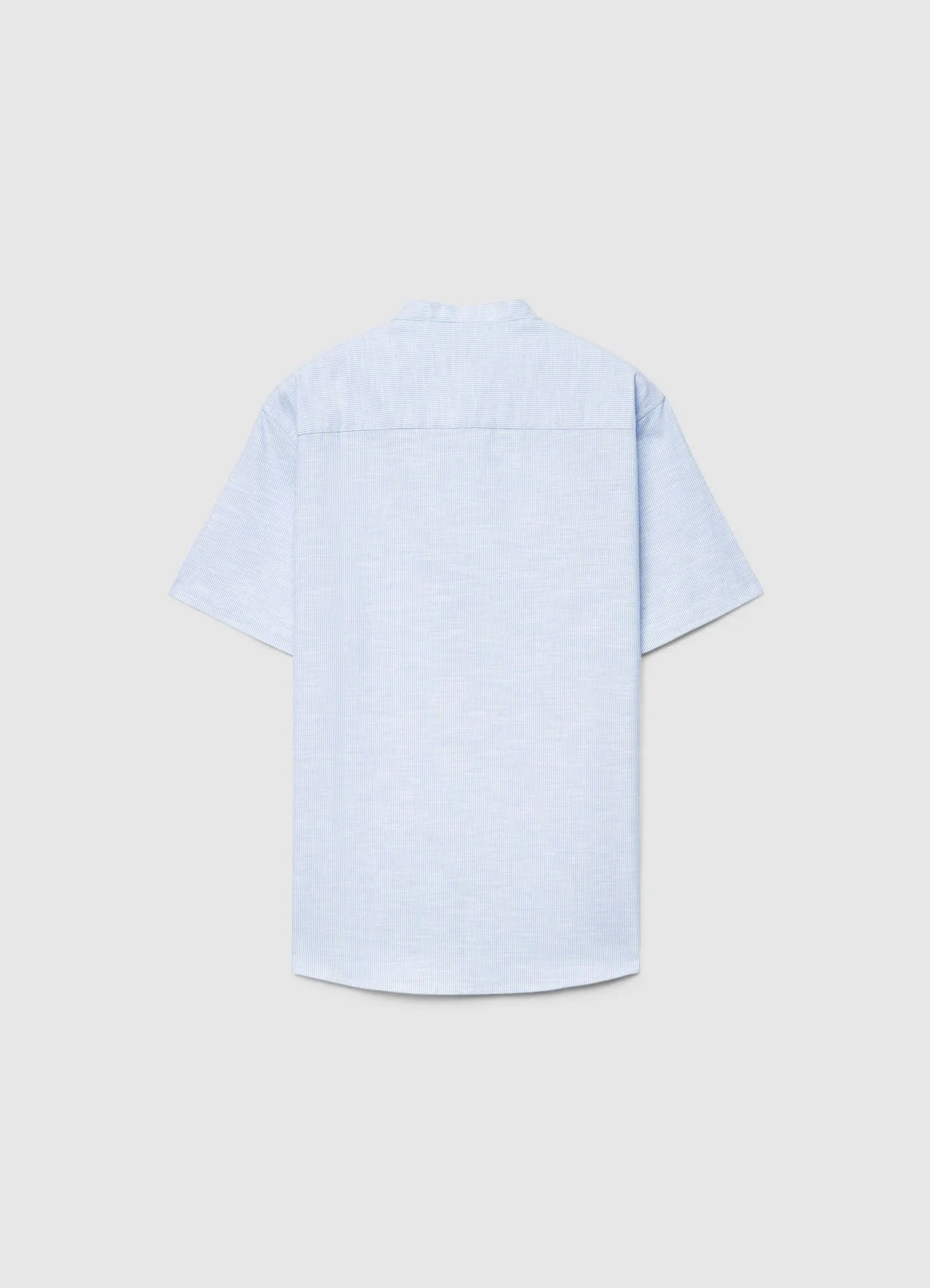 Camicia a righe con colletto coreano - Image 5