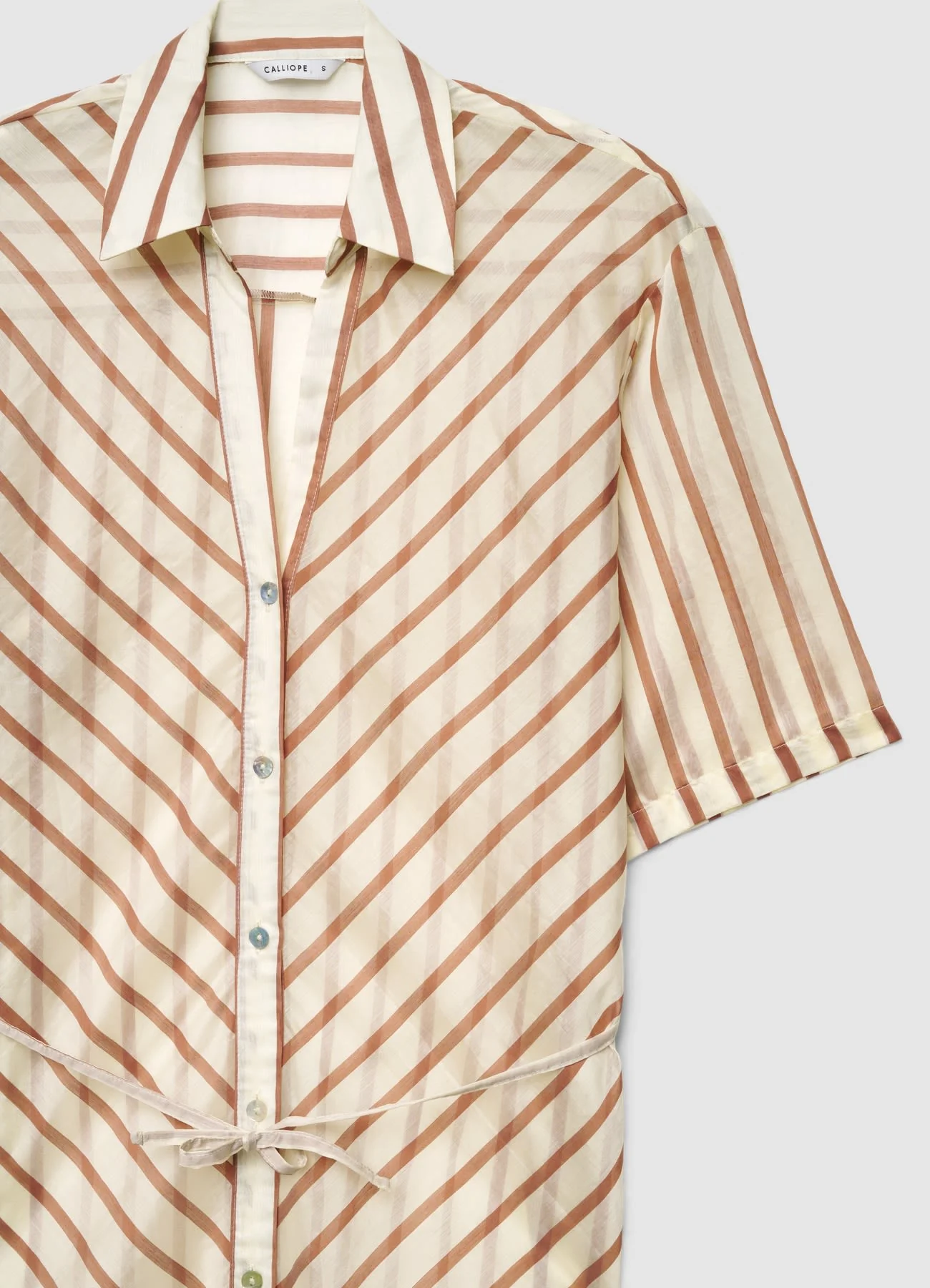 Camicia a righe con coulisse - Image 6
