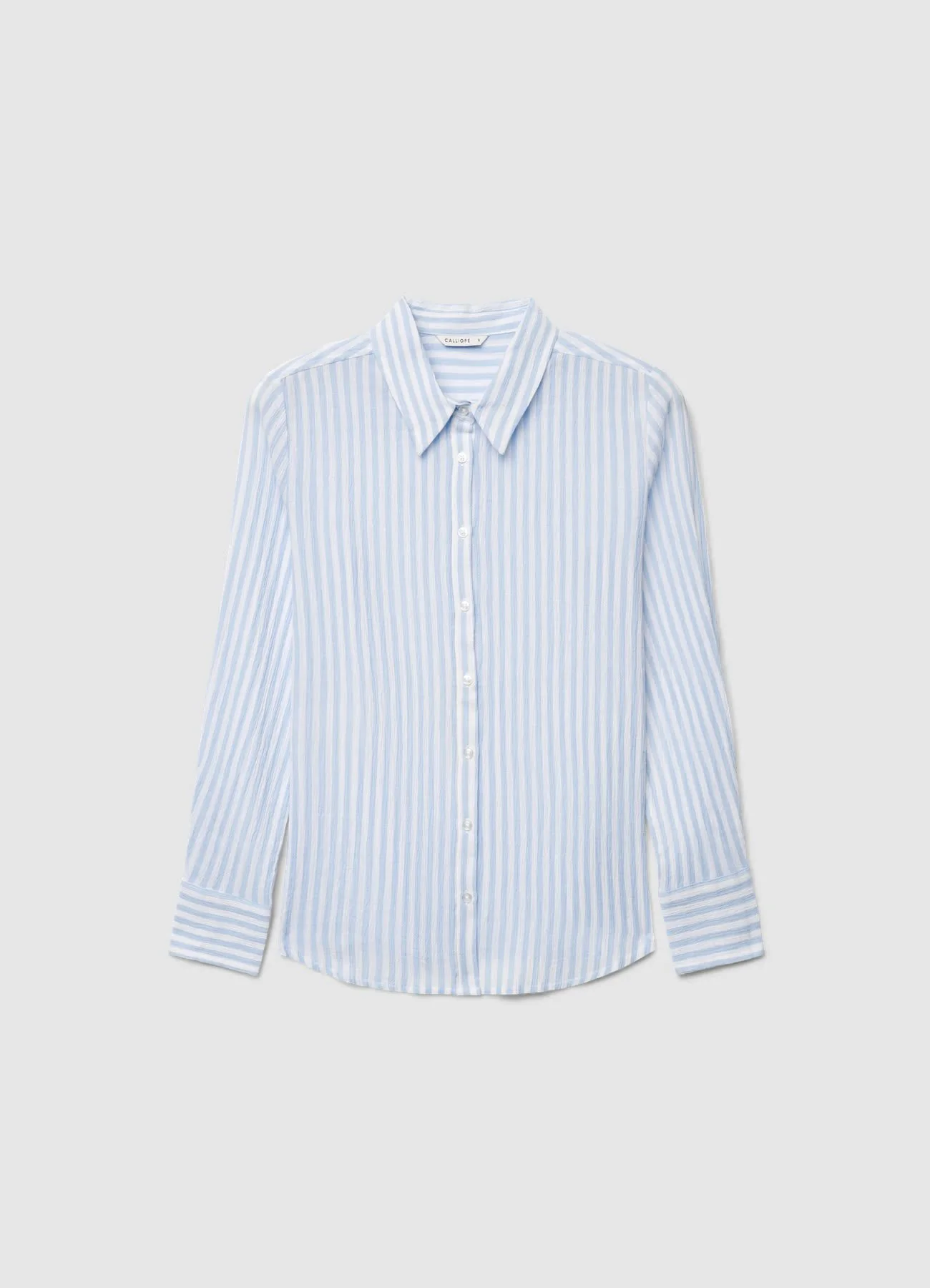 Camicia a righe con effetto crinkle - Image 4