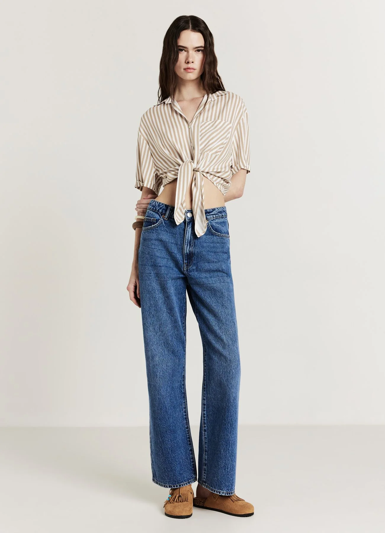 Camicia a righe con nodo - Image 3