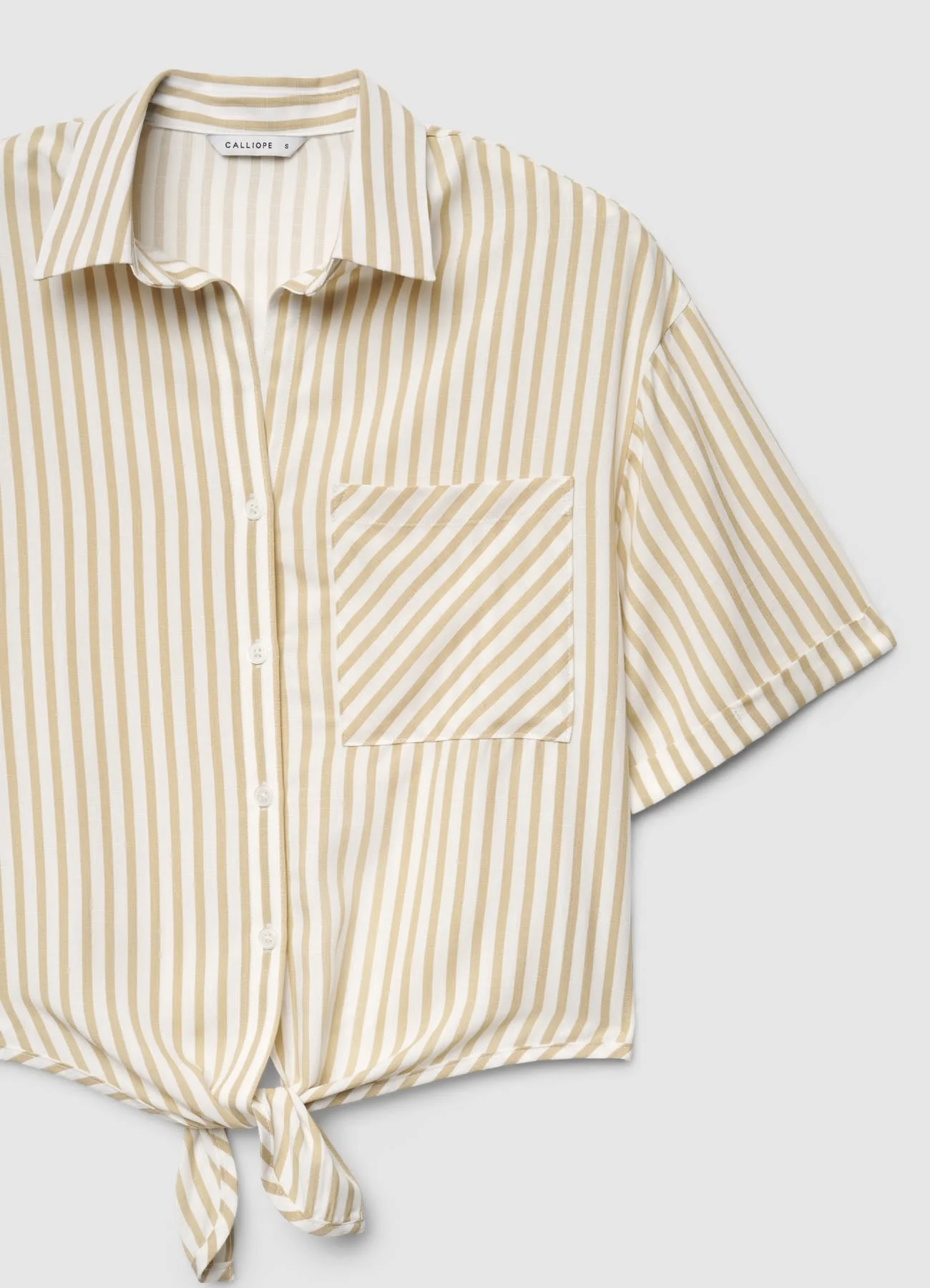 Camicia a righe con nodo frontale - Image 5