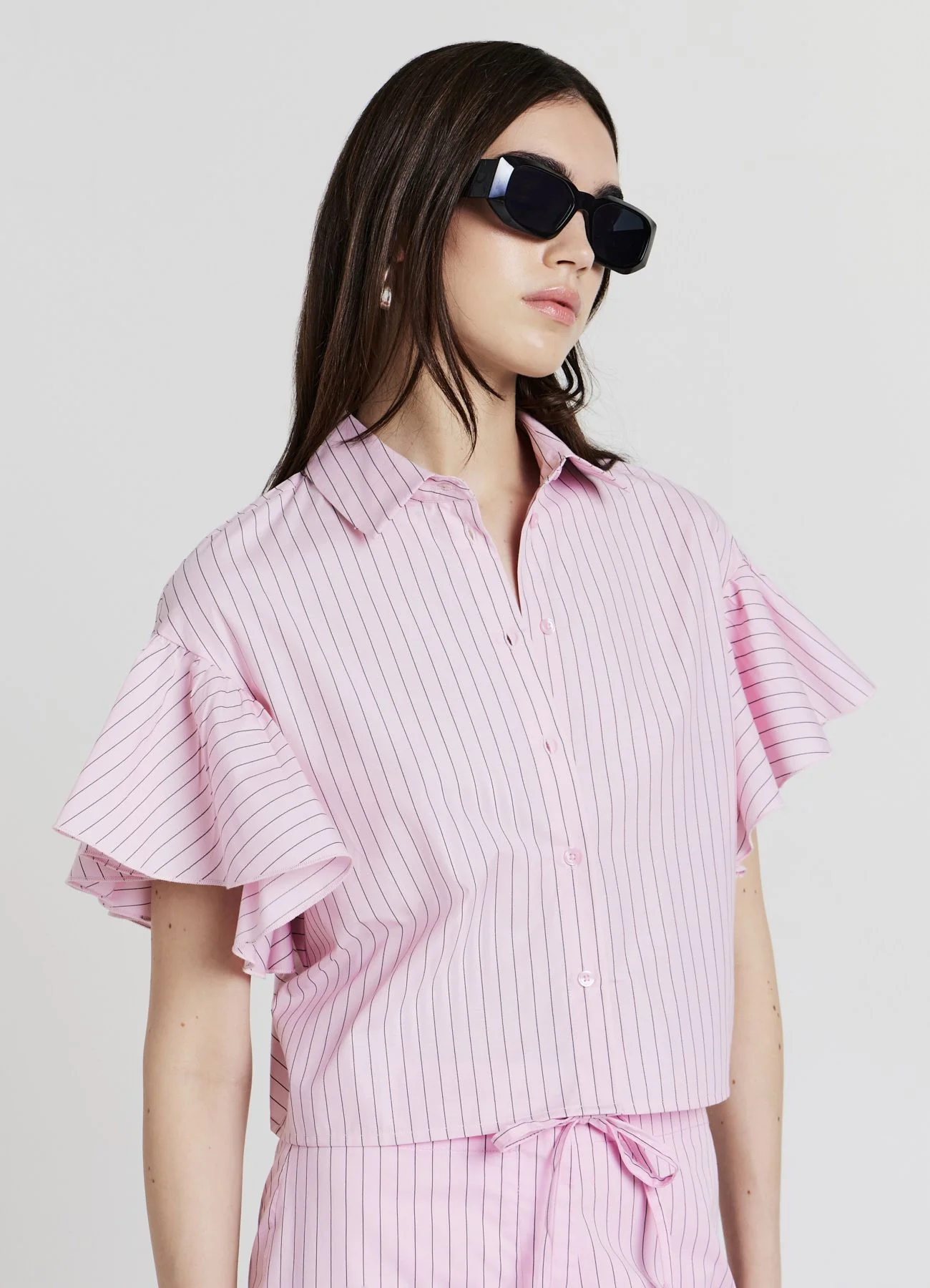Camicia a righe con oblò sul retro - Image 3