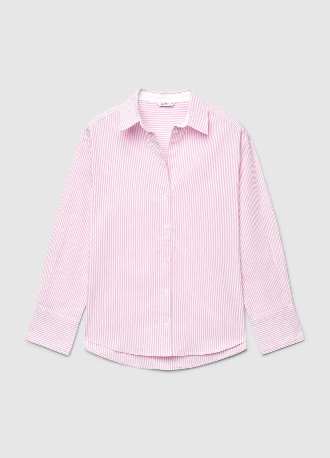 Camicia a righe con scollo a V - Image 4