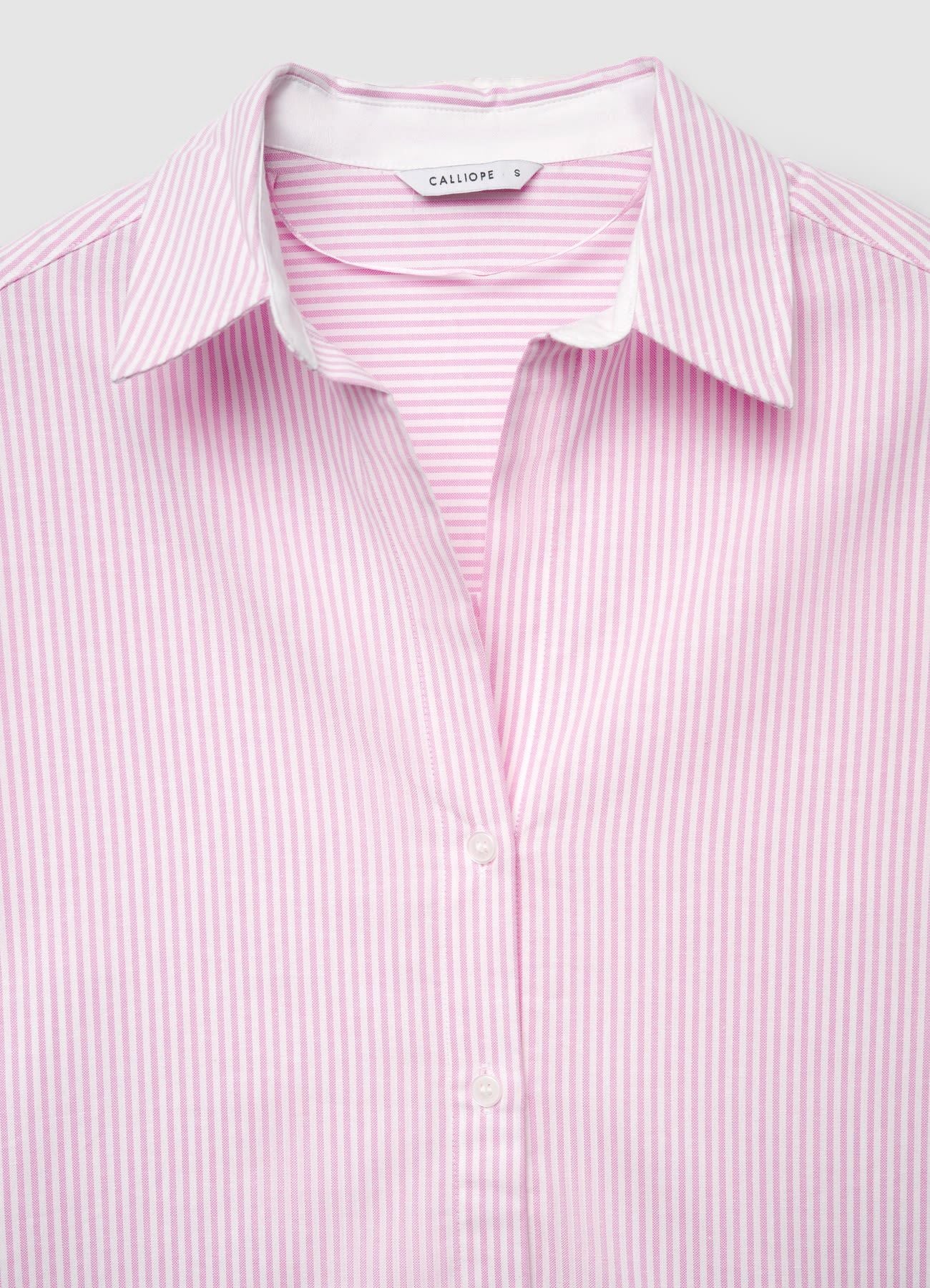 Camicia a righe con scollo a V - Image 5