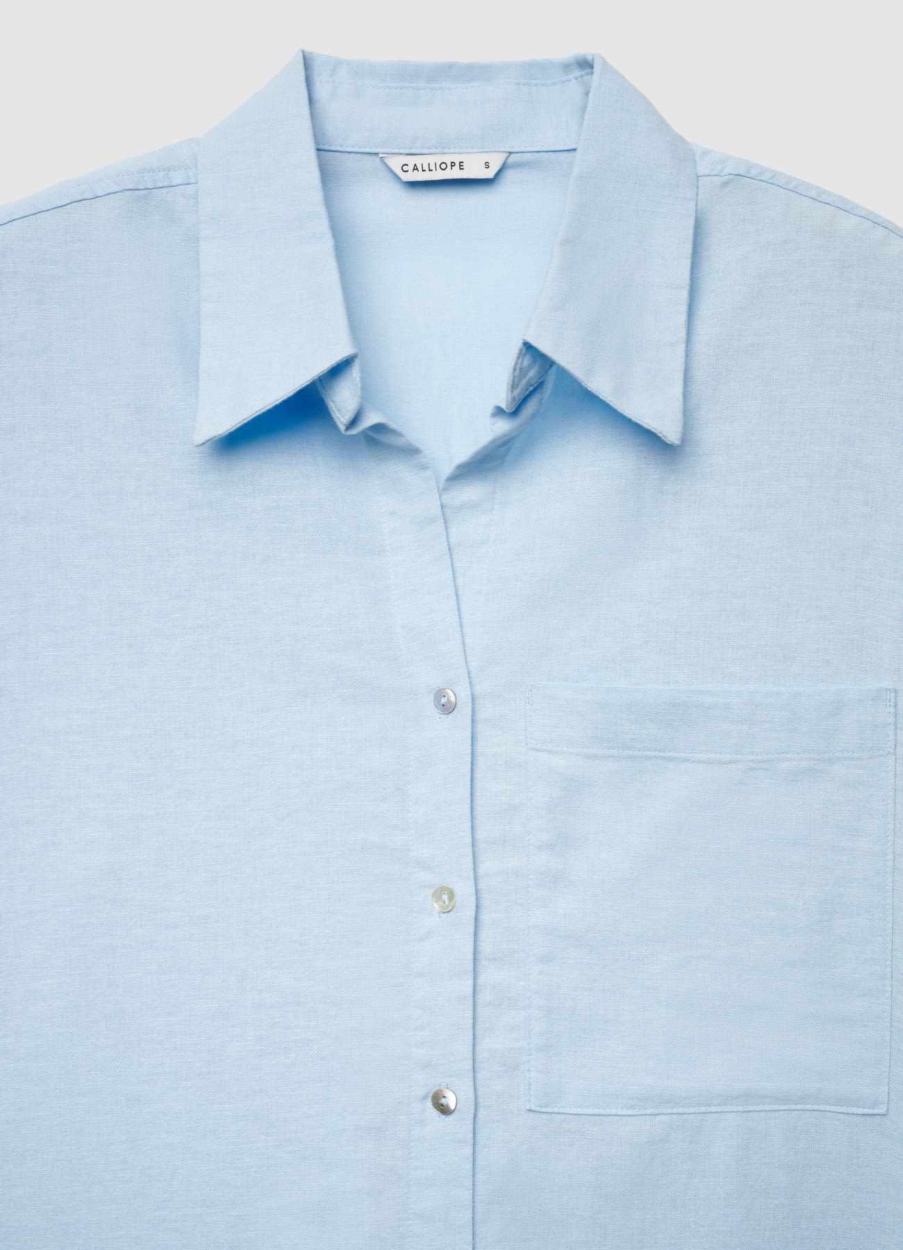 Camicia a tinta unita con taschino - Image 6