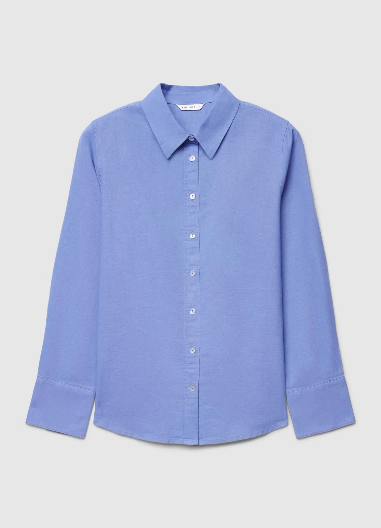 Camicia a tinta unita misto lino - Image 4