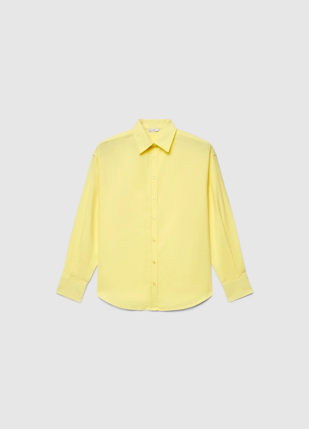 Camicia basic a tinta unita misto lino - Image 4