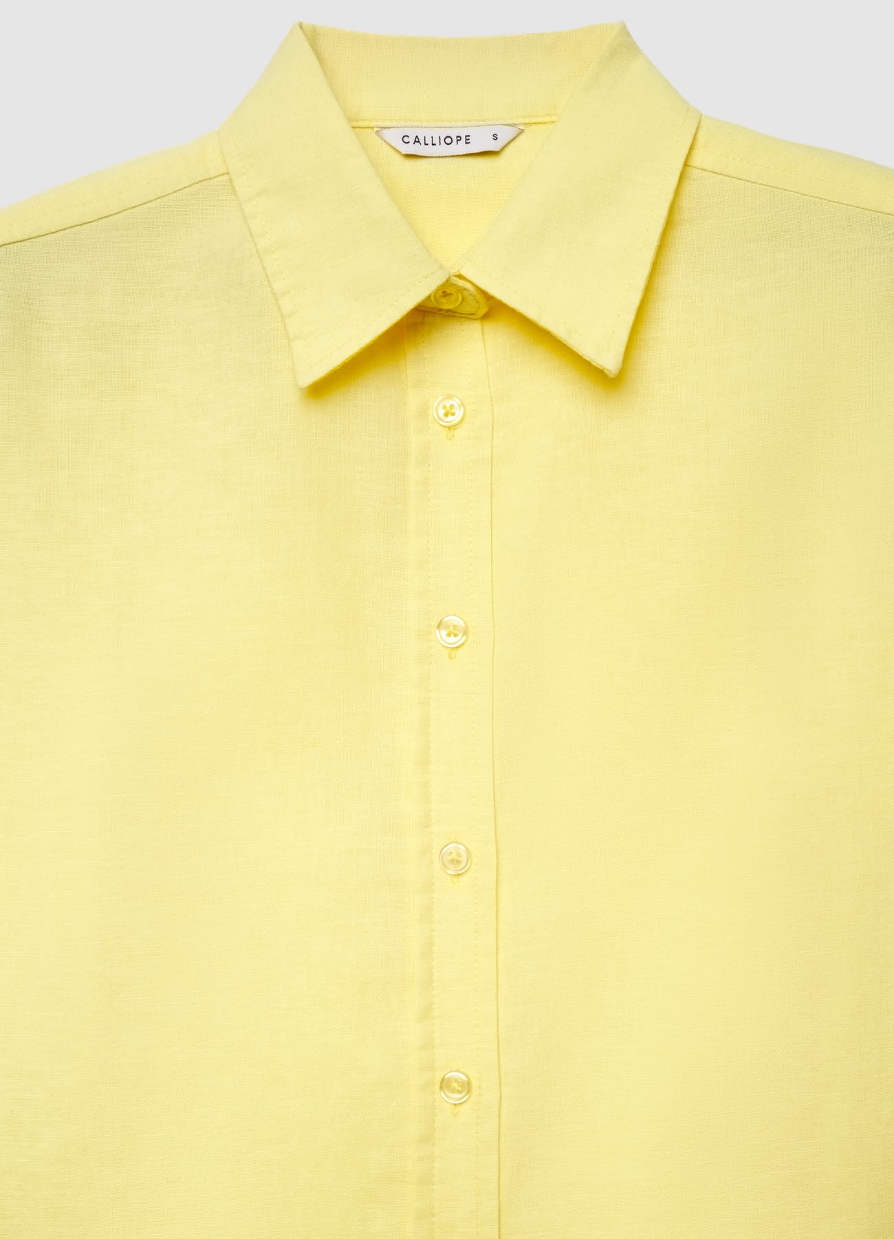 Camicia basic a tinta unita misto lino - Image 6
